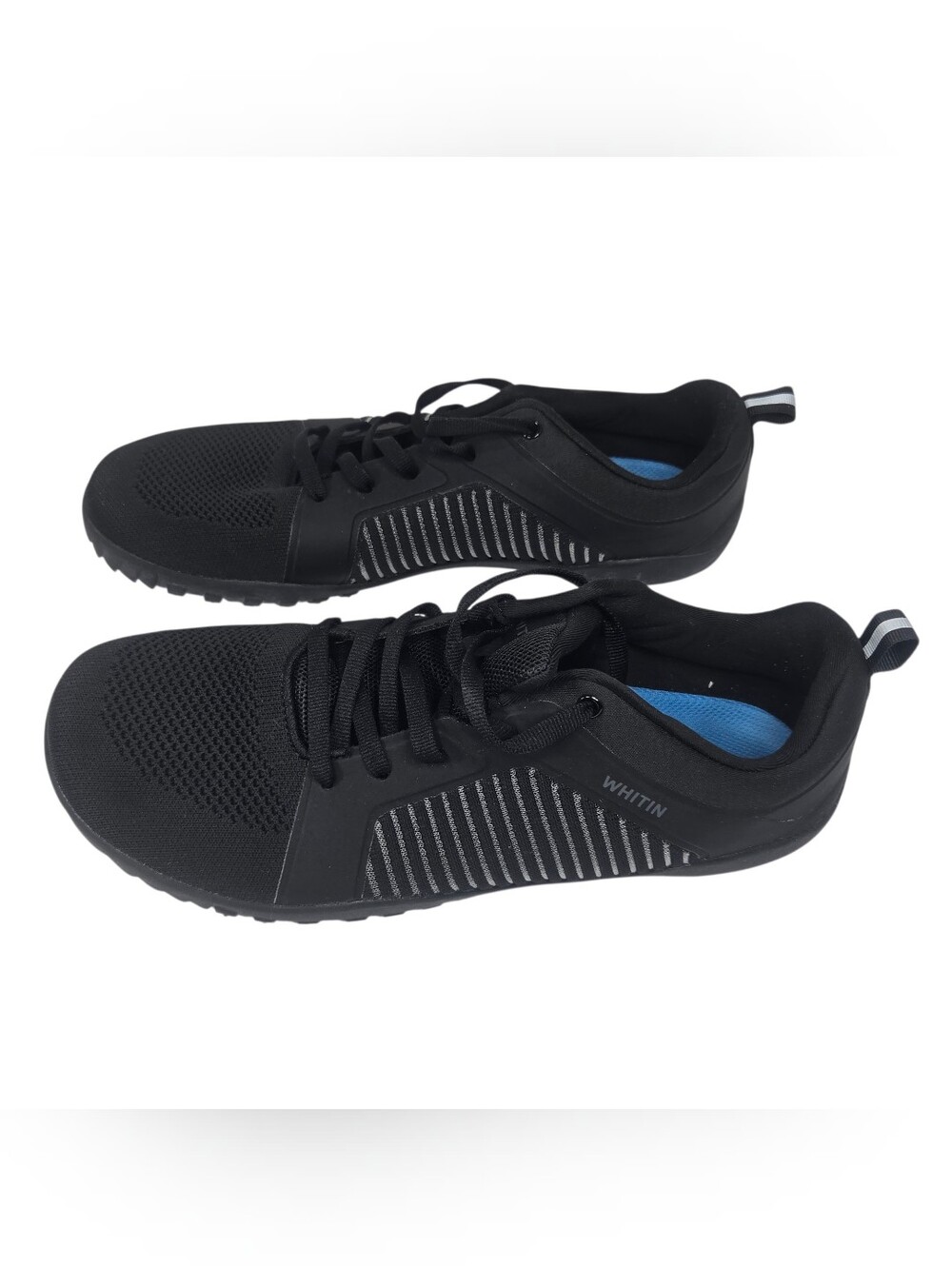 WHITIN Black Men’s Lace-Up Water Shoes with Blue Insole. Size 14